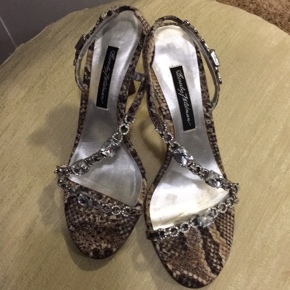 Beverly Feldman Crystal strappy sandals